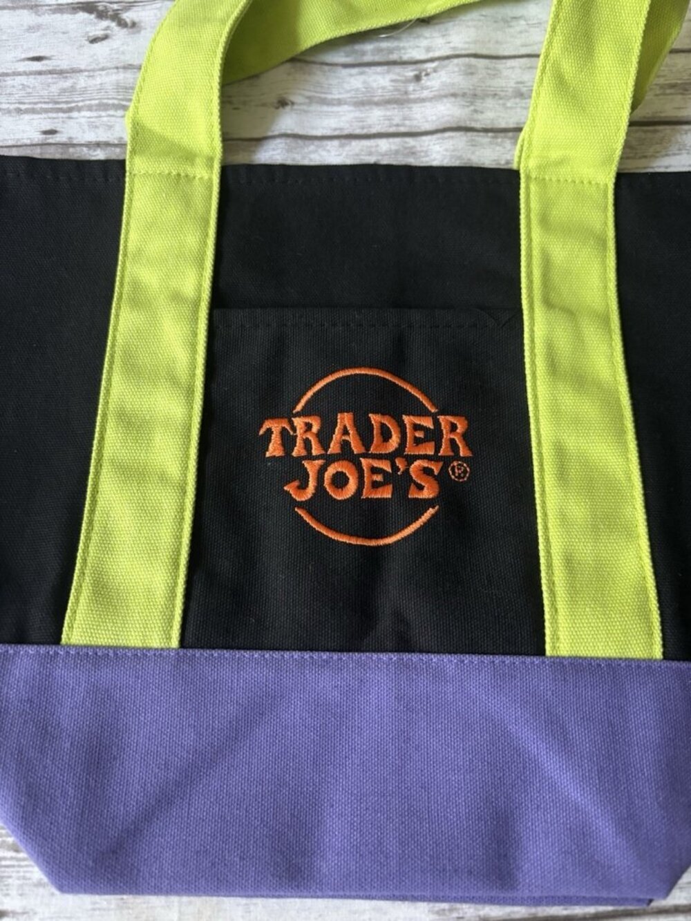 NWT Trader Joe's Trick Or‎ Treat Limited Edition Halloween Small Canvas Tote Bag - Picture 3 of 8